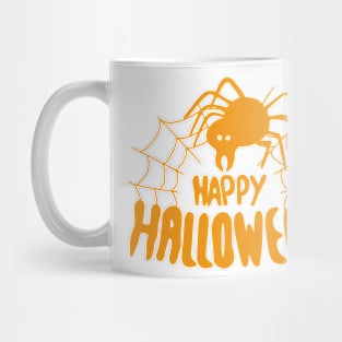 Happy Halloween Spider web orange Mug